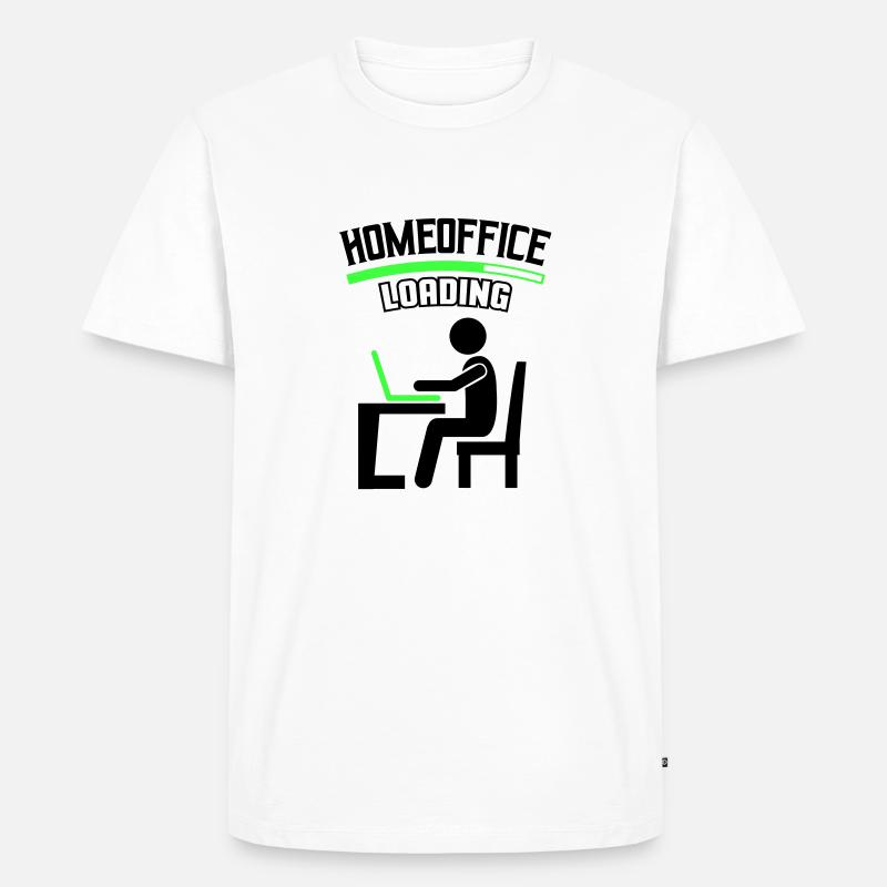 Arbeit Büro Homeoffice Loading - Männer Premium Bio T-Shirt - Weiß