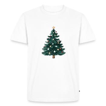 Weihnachtsbaum Weihnachten Christmas Tree - Men's Premium Organic T-Shirt - white - Front - Nico (187cm)