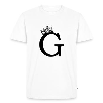 couronne G - T-shirt Premium bio Homme - blanc - Devant - Nico (187cm)