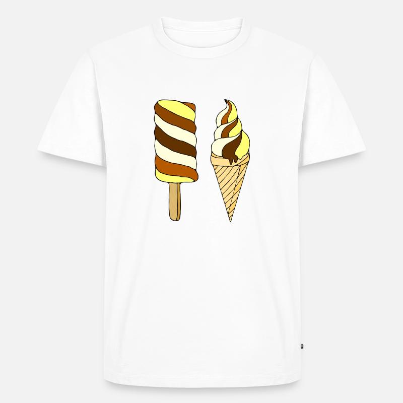 Eis - Männer Premium Bio T-Shirt - Weiß