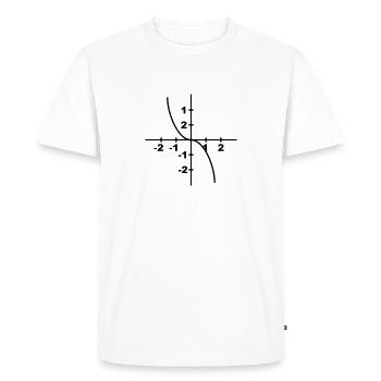 Math symbol - Kurvendiskussion - Men's Premium Organic T-Shirt - white - Front - Nico (187cm)