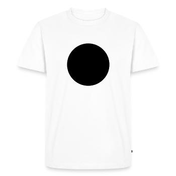 Mathematics-symbol - black circle - hole - Men's Premium Organic T-Shirt - white - Front - Nico (187cm)