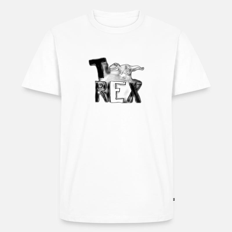 T-REX Logo - Männer Premium Bio T-Shirt - Weiß