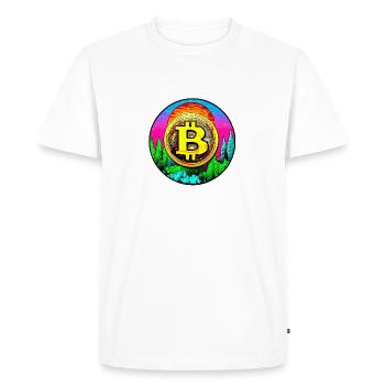 Bitcoin Nature 2 - T-shirt Premium bio Homme - blanc - Devant - Nico (187cm)