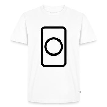 Zener Card | Hollow Circle - Men's Premium Organic T-Shirt - white - Front - Nico (187cm)