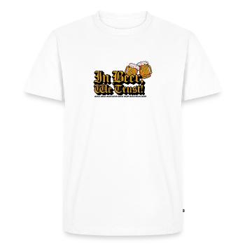 In Beer We Trust - Beer - Father's Day - Married - Men's Premium Organic T-Shirt - white - Front - Nico (187cm)