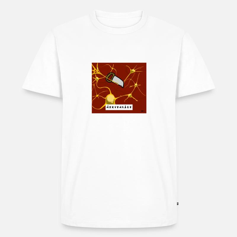 Nervensäge - Männer Premium Bio T-Shirt - Weiß
