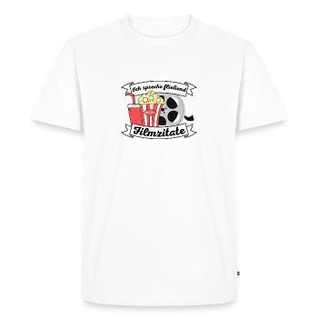 Ich spreche fließend Filmzitate - Männer Premium Bio T-Shirt - Weiß - Vorne - Nico (187cm)