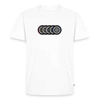 Composés de pneus - T-shirt Premium bio Homme - blanc - Devant - Nico (187cm)