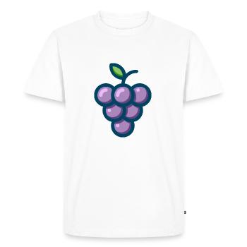 Grapes Grapes Veggie Fruit Fruits - Men's Premium Organic T-Shirt - white - Front - Nico (187cm)