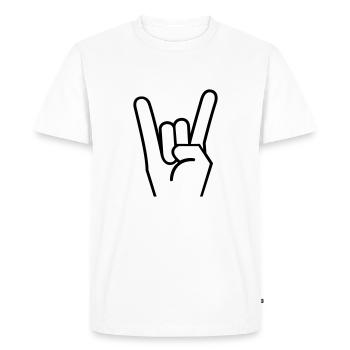 Main de roche - T-shirt Premium bio Homme - blanc - Devant - Nico (187cm)