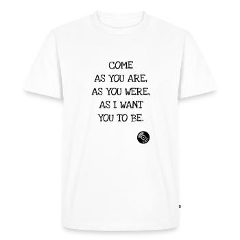 Come as you are - Nirvana - Kurt Cobain - Men's Premium Organic T-Shirt - white - Front - Nico (187cm)