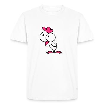 Surprised chick - Men's Premium Organic T-Shirt - white - Front - Nico (187cm)