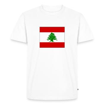 Liban - T-shirt Premium bio Homme - blanc - Devant - Nico (187cm)