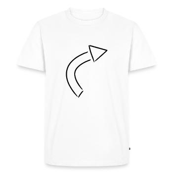 Flèche dessin croquis noir - T-shirt Premium bio Homme - blanc - Devant - Nico (187cm)