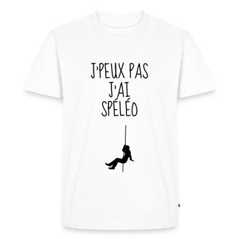 Caver Speleology Speläologie Spéléo Spéléologue - Men's Premium Organic T-Shirt - white - Front - Nico (187cm)