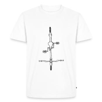 Bicycle - Men's Premium Organic T-Shirt - white - Front - Nico (187cm)