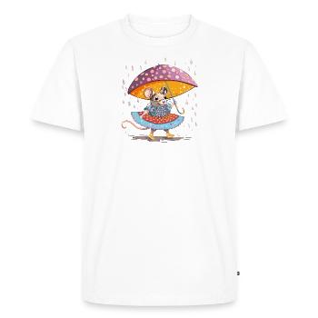 It's raining - Men's Premium Organic T-Shirt - white - Front - Nico (187cm)