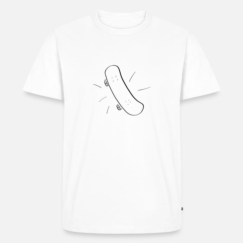 Skateboard Deck - Männer Premium Bio T-Shirt - Weiß