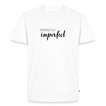 parfaitement imparfait - T-shirt Premium bio Homme - blanc - Devant - Nico (187cm)