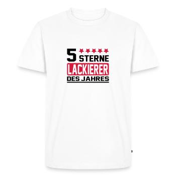 lackierer - Men's Premium Organic T-Shirt - white - Front - Nico (187cm)