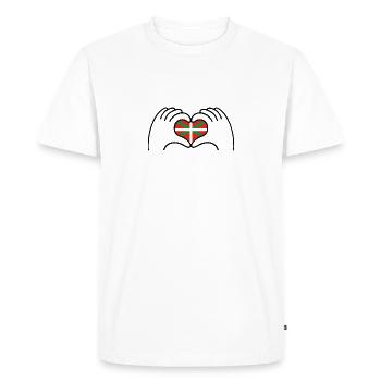 Coeur Basque - T-shirt Premium bio Homme - blanc - Devant - Nico (187cm)
