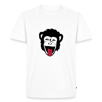 monkey gorilla monkey Header1 - Men's Premium Organic T-Shirt - white - Front - Nico (187cm)