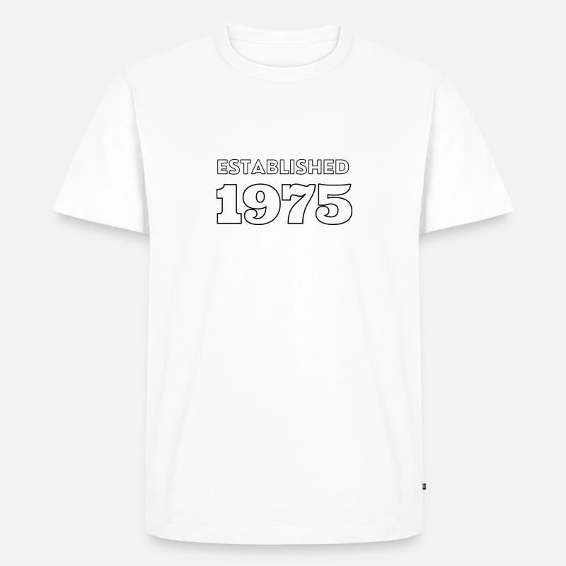 Established 1975 - Männer Premium Bio T-Shirt - Weiß