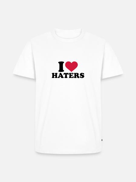 I love Haters - Men's Premium Organic T-Shirt - white