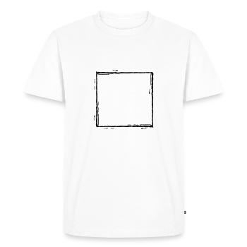 Brush frame lines - Men's Premium Organic T-Shirt - white - Front - Nico (187cm)