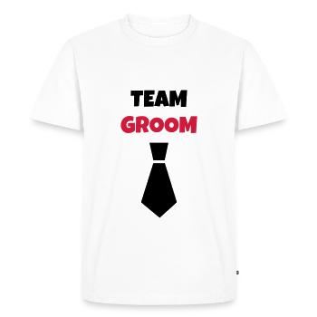 Marriage Wedding Bride Groom Hochzeit Mariage Love - Men's Premium Organic T-Shirt - white - Front - Nico (187cm)