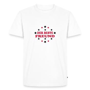 Der beste freund - Men's Premium Organic T-Shirt - white - Front - Nico (187cm)