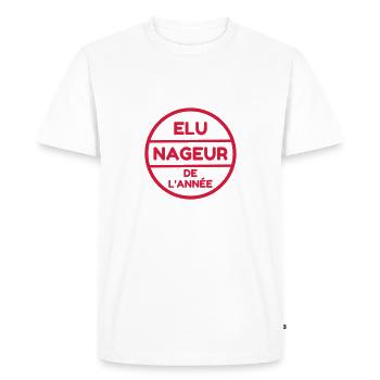 Swimming / Schwimmen / Natation / Swimmer - Men's Premium Organic T-Shirt - white - Front - Nico (187cm)