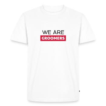 toilettage / toiletteur / Travail / Métier - T-shirt Premium bio Homme - blanc - Devant - Nico (187cm)