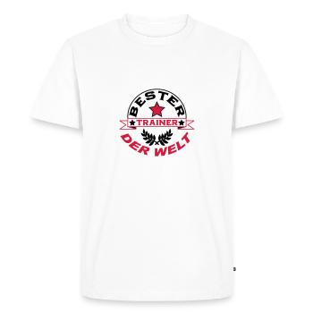 Bester trainer der welt - T-shirt Premium bio Homme - blanc - Devant - Nico (187cm)
