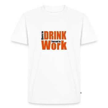 alcohol - Men's Premium Organic T-Shirt - white - Front - Nico (187cm)