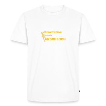 Connard gravitationnelle - T-shirt Premium bio Homme - blanc - Devant - Nico (187cm)