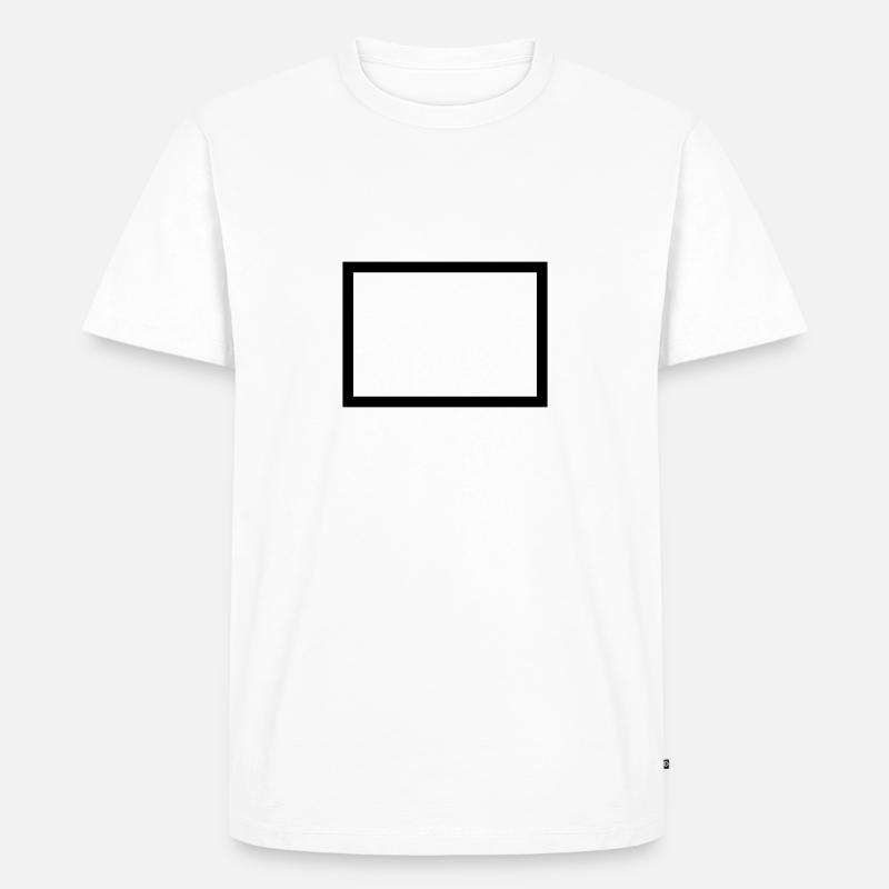 Schild mit Rahmen - Männer Premium Bio T-Shirt - Weiß