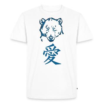 Japanese bear - Men's Premium Organic T-Shirt - white - Front - Nico (187cm)