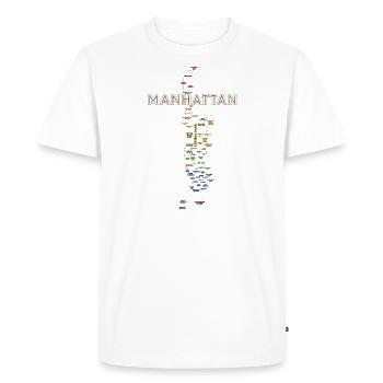 NYC Manhattan Pride - T-shirt Premium bio Homme - blanc - Devant - Nico (187cm)