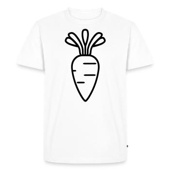 Carotte - T-shirt Premium bio Homme - blanc - Devant - Nico (187cm)
