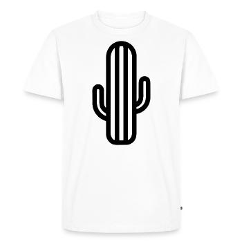 Cactus - Men's Premium Organic T-Shirt - white - Front - Nico (187cm)