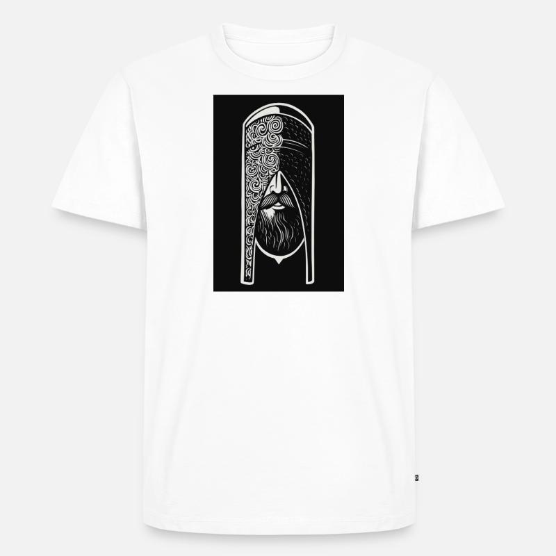 Schatten des Highlanders - Männer Premium Bio T-Shirt - Weiß