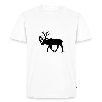 caribou - renne - noël - T-shirt Premium bio Homme - blanc - Devant - Nico (187cm)