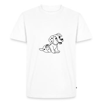Dalmatien drôle 002 - T-shirt Premium bio Homme - blanc - Devant - Nico (187cm)