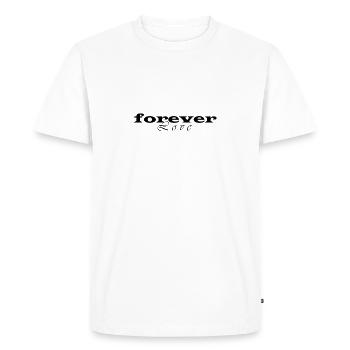 Forever Love Logo YK2 - Men's Premium Organic T-Shirt - white - Front - Nico (187cm)