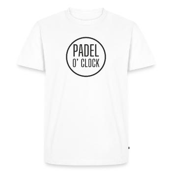 Padel O' Horloge - T-shirt Premium bio Homme - blanc - Devant - Nico (187cm)