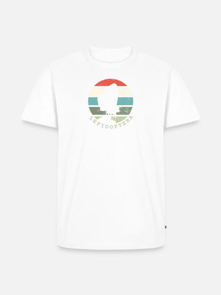 Lepidoptera Retro - Männer Premium Bio T-Shirt - Weiß
