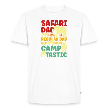 Safari Dad - Men's Premium Organic T-Shirt - white - Front - Nico (187cm)