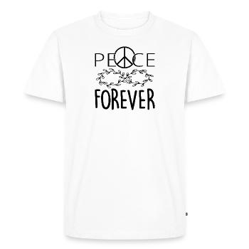 Paix Amour Paix Symbole pour l’Amour Paix - T-shirt Premium bio Homme - blanc - Devant - Nico (187cm)